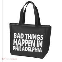 Distressed Bad Things Happen In Philadelphia Tote Bag thumb 3