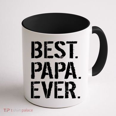Distressed Best Papa Ever Father's Day Coffee Mug back