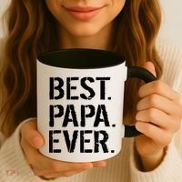 Distressed Best Papa Ever Father's Day Coffee Mug thumb 3