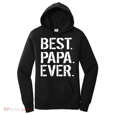 Distressed Best Papa Ever Father's Day Women's Hoodie
