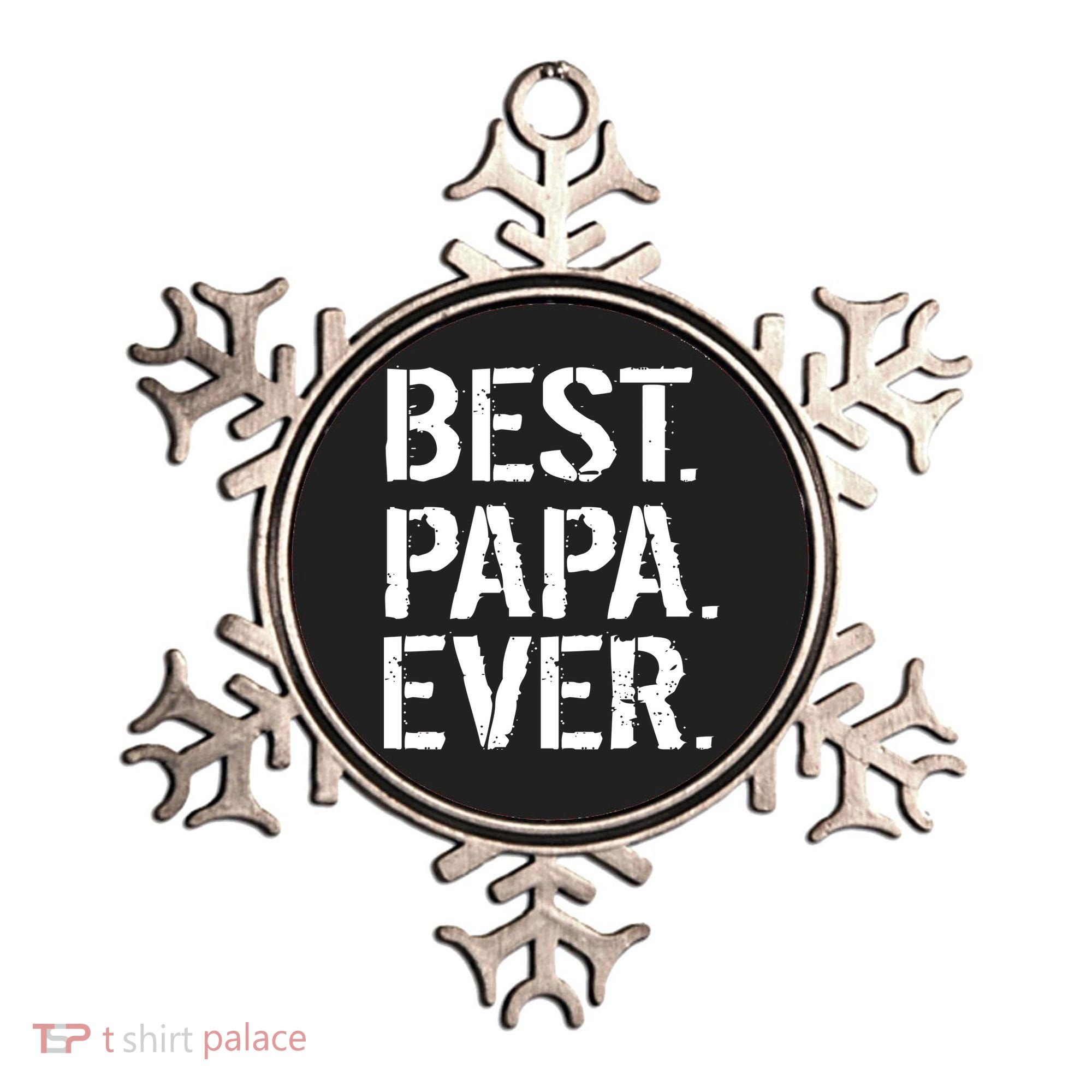 Distressed Best Papa Ever Father's Day Ornament