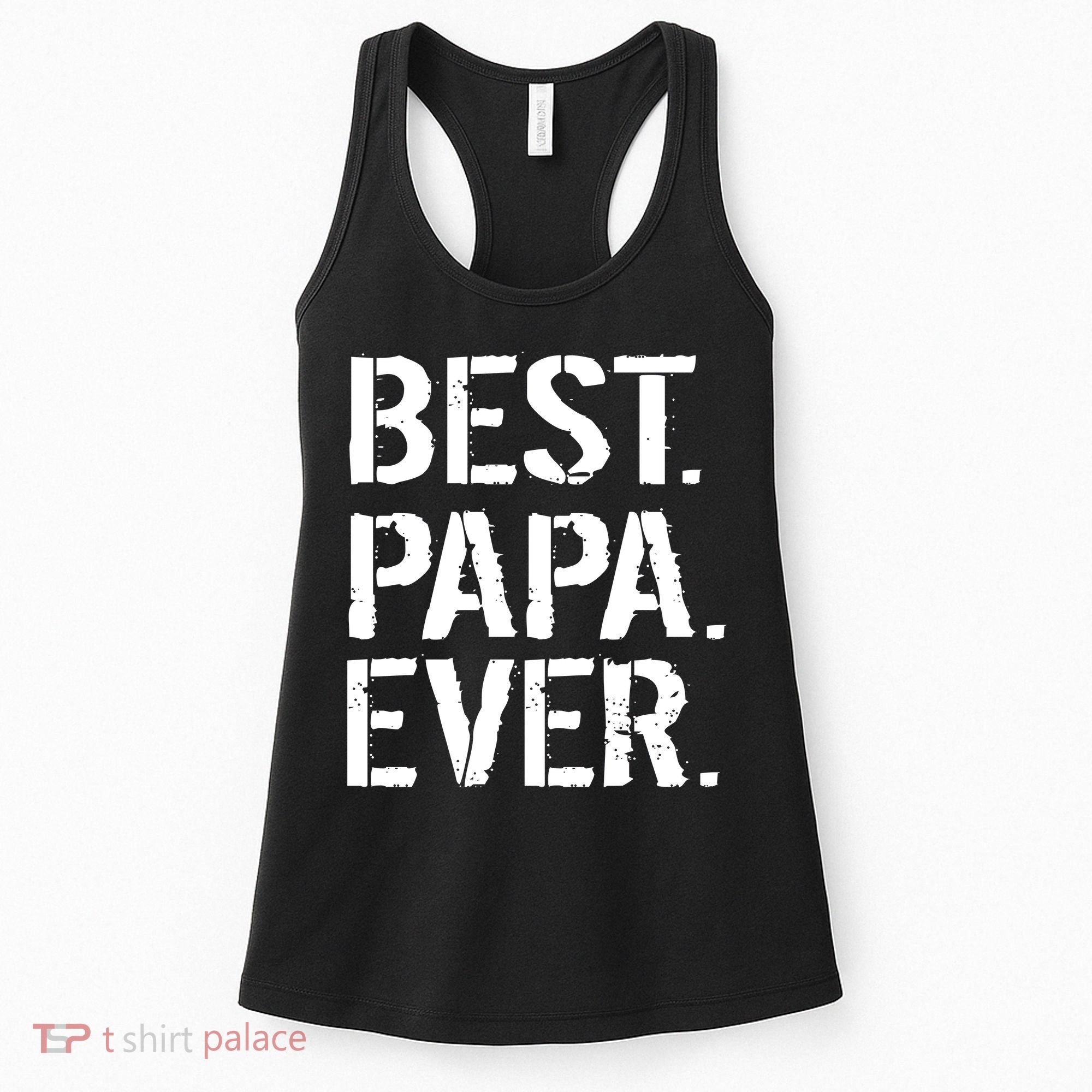 Distressed Best Papa Ever Father's Day Women's Tank Top