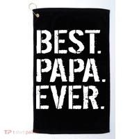 Distressed Best Papa Ever Father's Day Golf Towel thumb 0