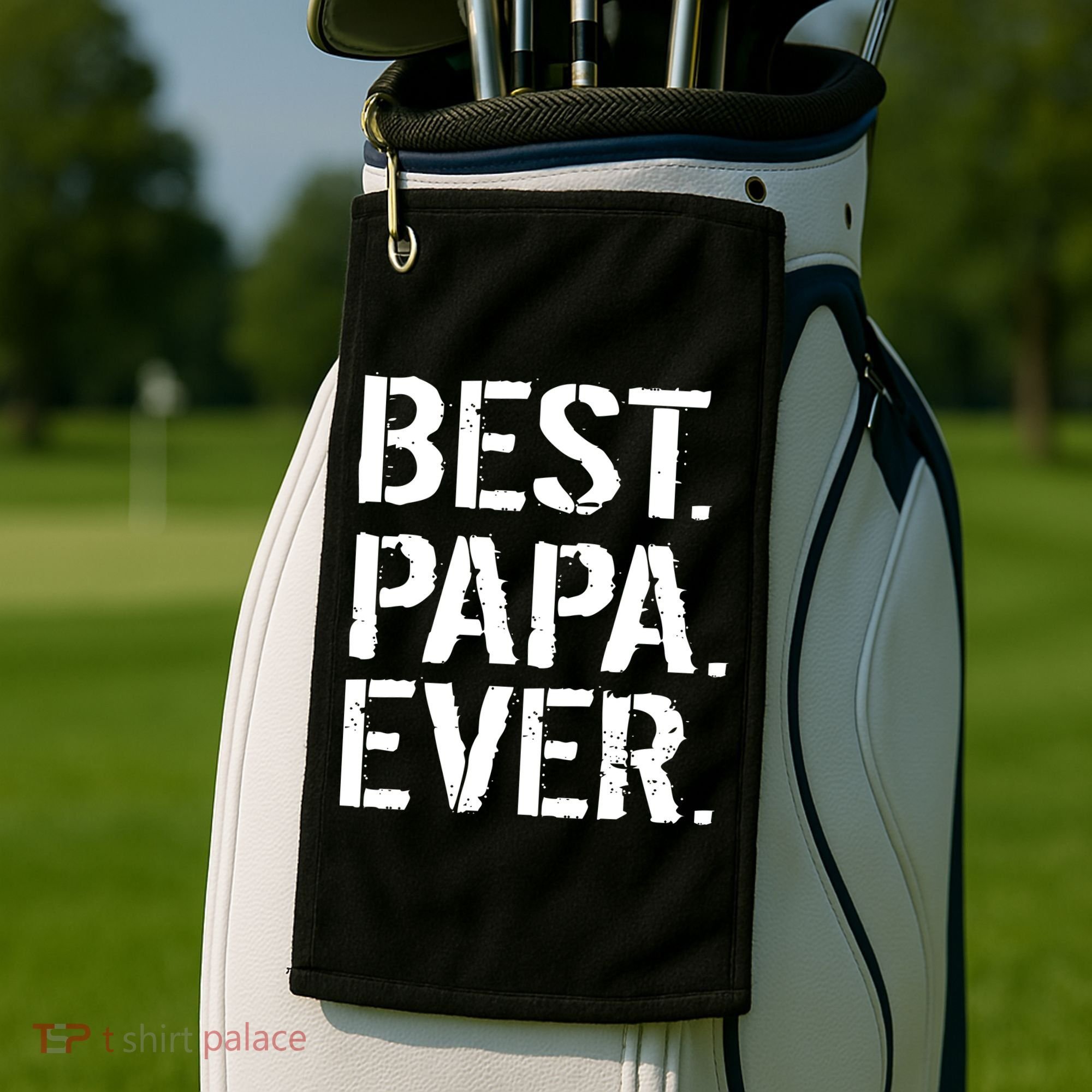 Distressed Best Papa Ever Father's Day Golf Towel