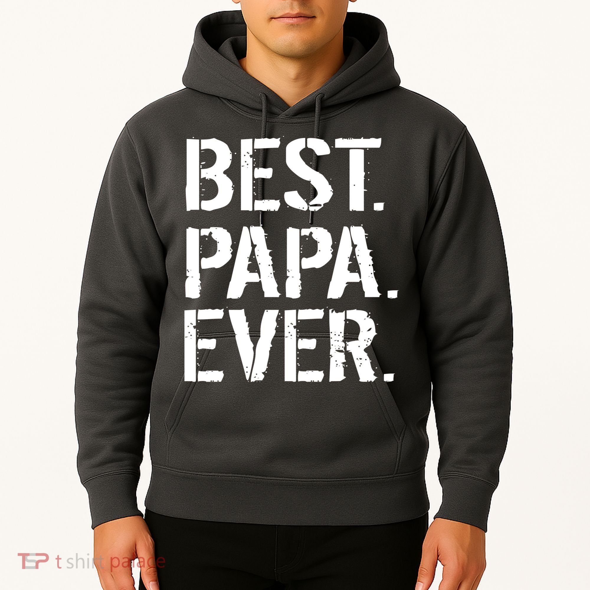 Distressed Best Papa Ever Father's Day Hoodie