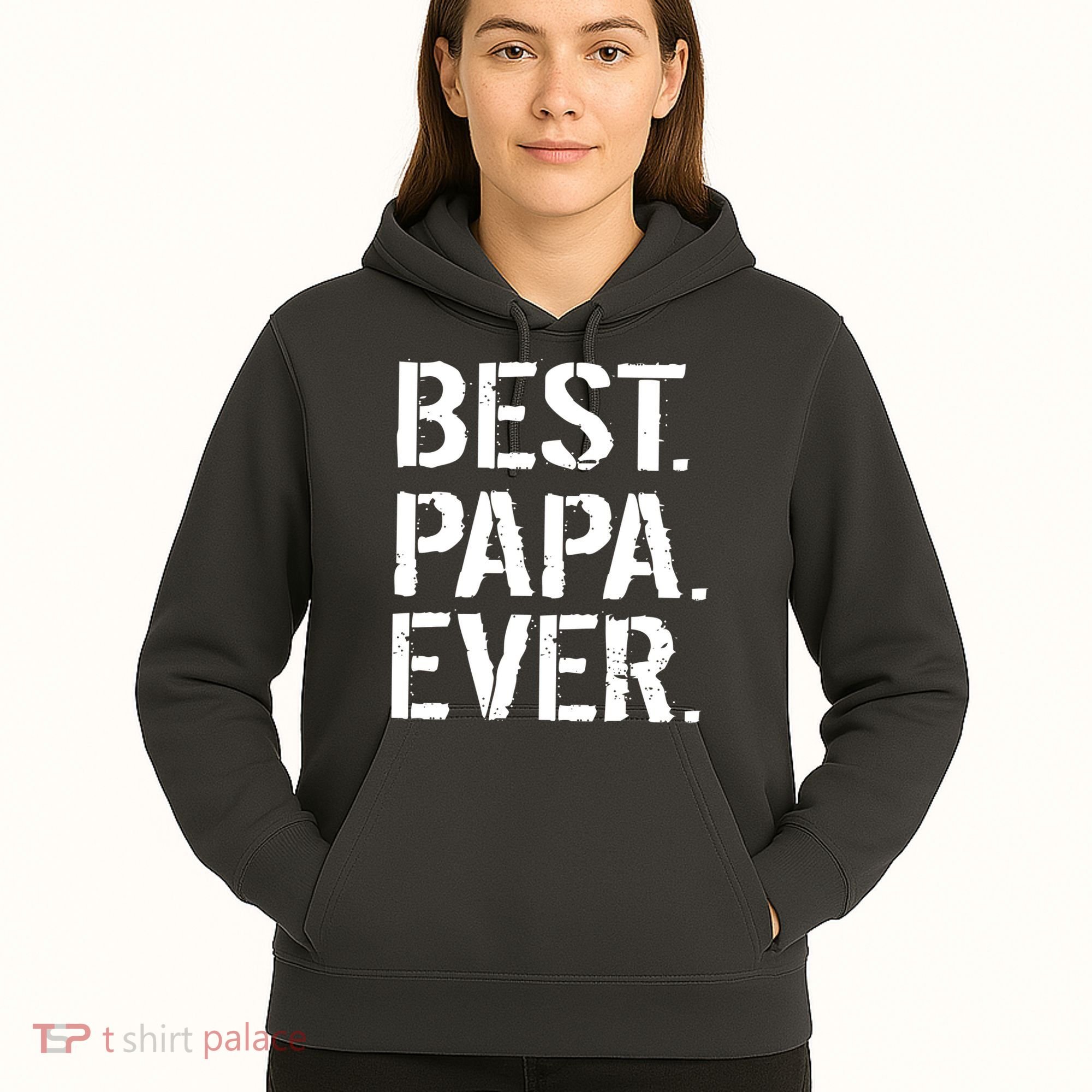 Distressed Best Papa Ever Father's Day Hoodie