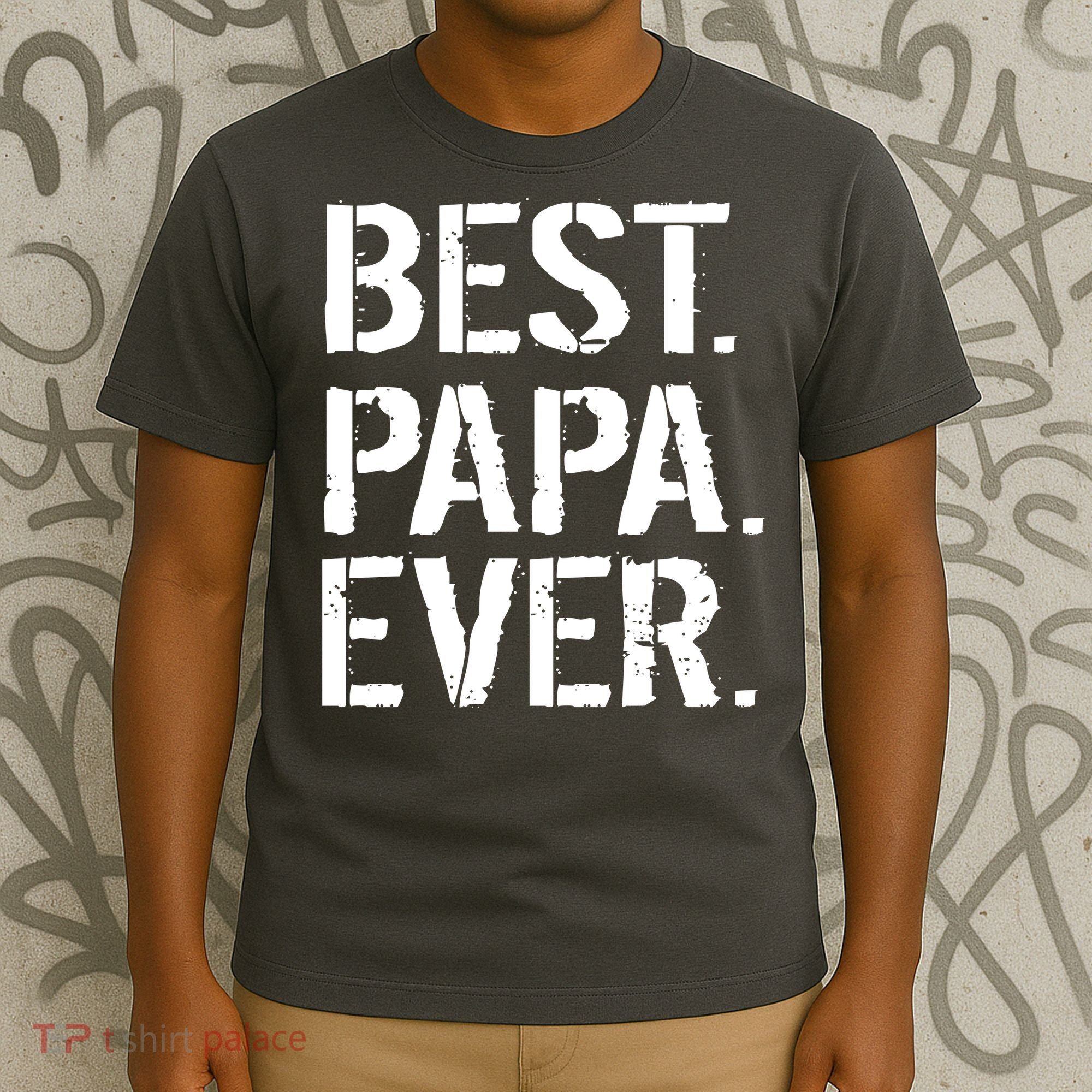 Distressed Best Papa Ever Father's Day T-Shirt