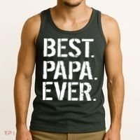 Distressed Best Papa Ever Father's Day Tank Top thumb 3