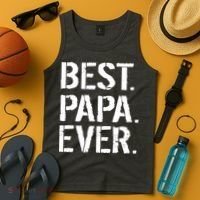 Distressed Best Papa Ever Father's Day Tank Top thumb 4