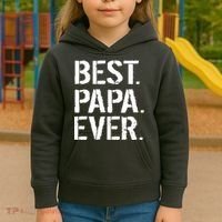 Distressed Best Papa Ever Father's Day Kids Hoodie thumb 3
