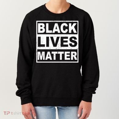 Distressed Black Lives Matter Logo Women's Sweatshirt