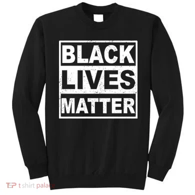 Distressed Black Lives Matter Logo Sweatshirt