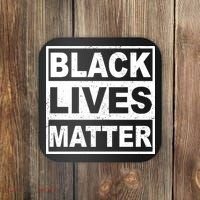 Distressed Black Lives Matter Logo Coaster thumb 0