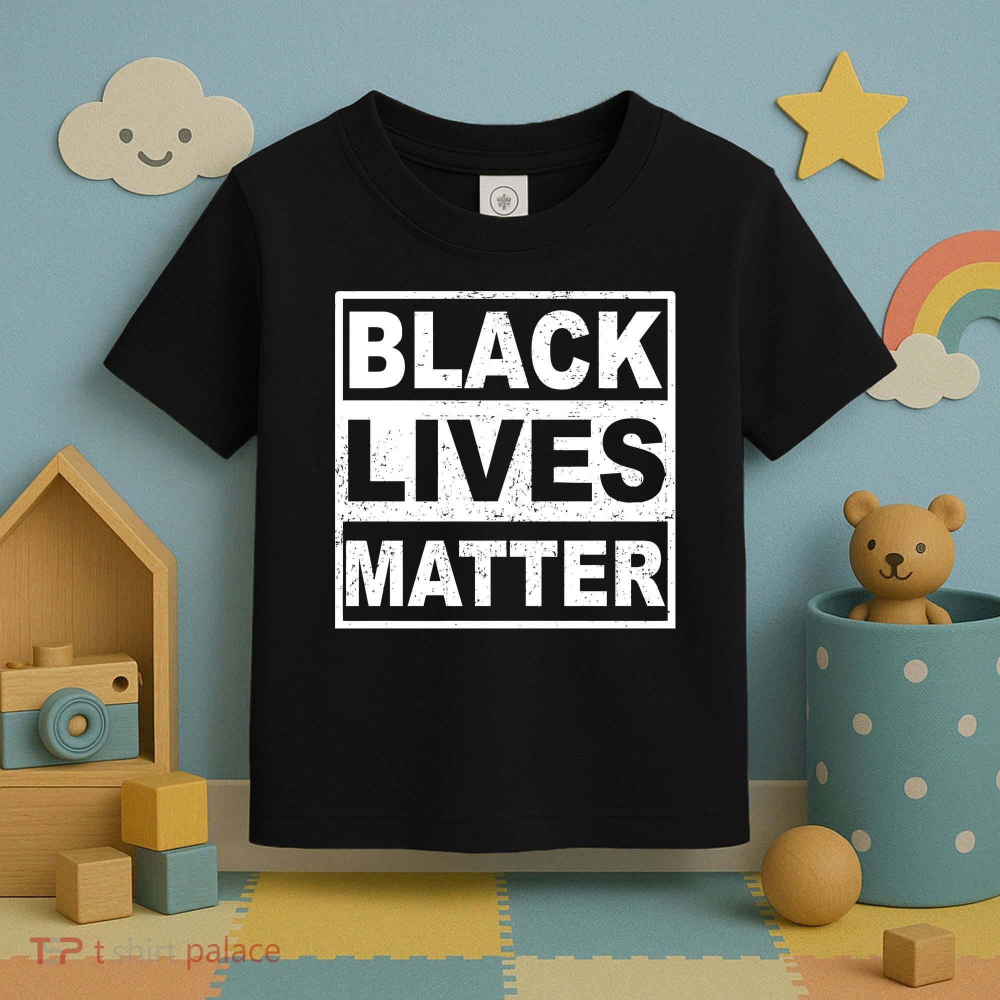 Distressed Black Lives Matter Logo Toddler T-Shirt