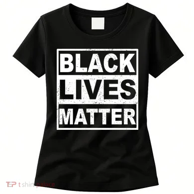Distressed Black Lives Matter Logo Women's T-Shirt