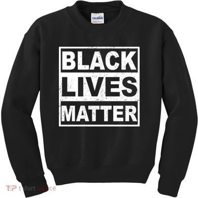 Distressed Black Lives Matter Logo Kids Sweatshirt