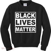 Distressed Black Lives Matter Logo Kids Sweatshirt thumb 0