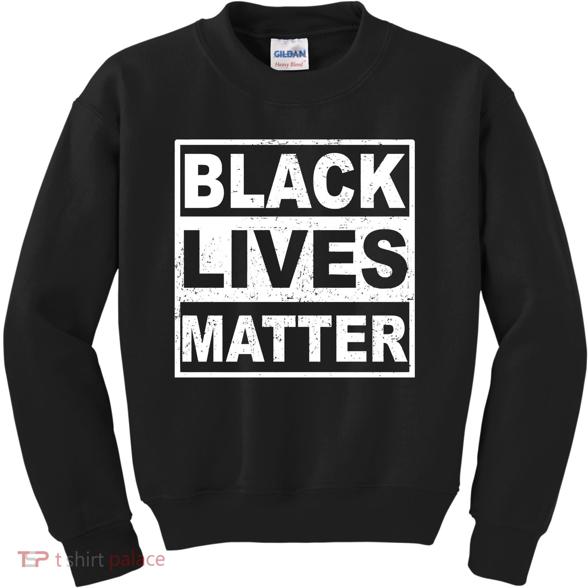 Distressed Black Lives Matter Logo Kids Sweatshirt