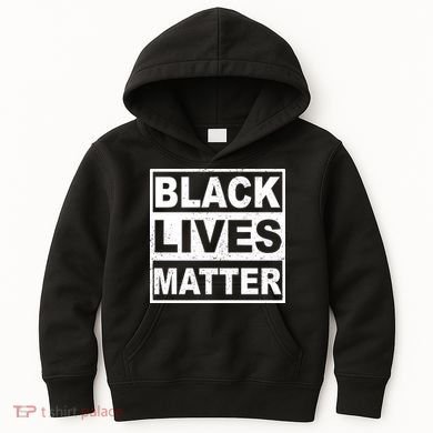 Distressed Black Lives Matter Logo Kids Hoodie