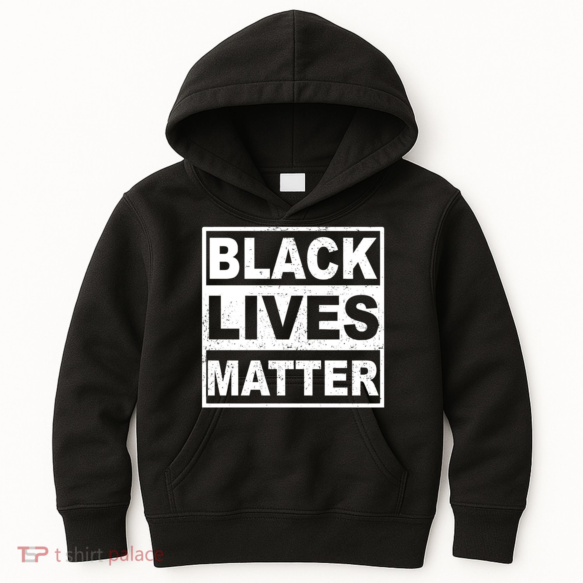 Distressed Black Lives Matter Logo Kids Hoodie
