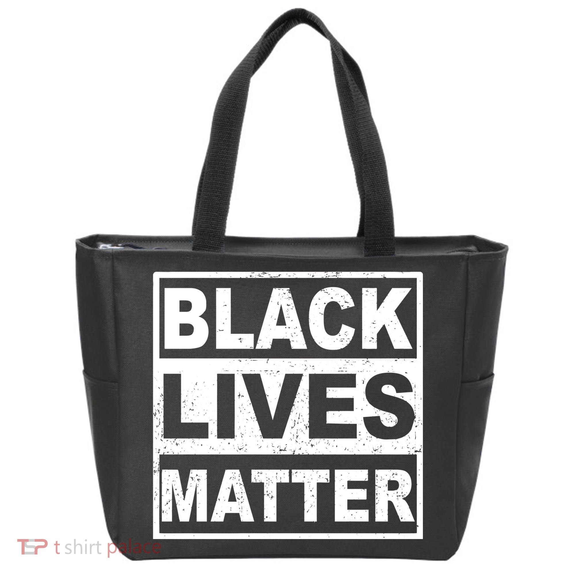 Distressed Black Lives Matter Logo Tote Bag