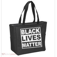 Distressed Black Lives Matter Logo Tote Bag thumb 2