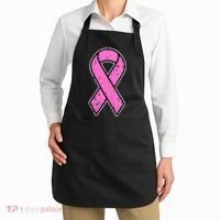 Distressed Breast Cancer Awareness Pink Ribbon Apron thumb 2