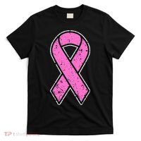 Distressed Breast Cancer Awareness Pink Ribbon T-Shirt thumb 0