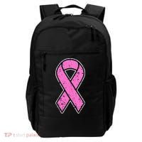 Distressed Breast Cancer Awareness Pink Ribbon Backpack thumb 0