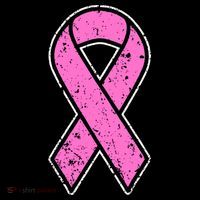 Distressed Breast Cancer Awareness Pink Ribbon Women's Hoodie thumb 2