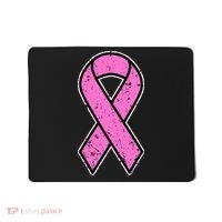 Distressed Breast Cancer Awareness Pink Ribbon Mousepad thumb 0