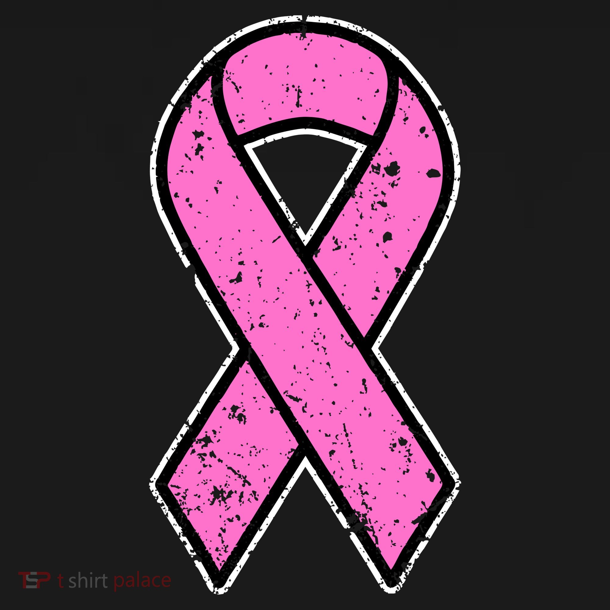 Distressed Breast Cancer Awareness Pink Ribbon Mousepad