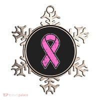 Distressed Breast Cancer Awareness Pink Ribbon Ornament thumb 0