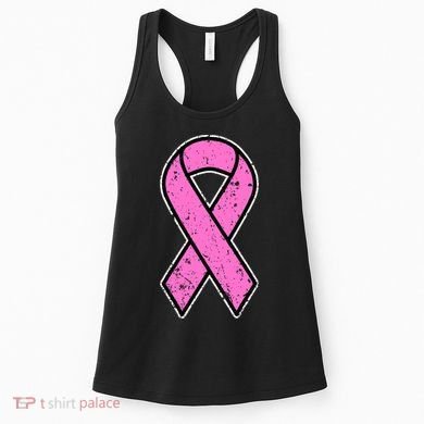 Distressed Breast Cancer Awareness Pink Ribbon Women's Tank Top