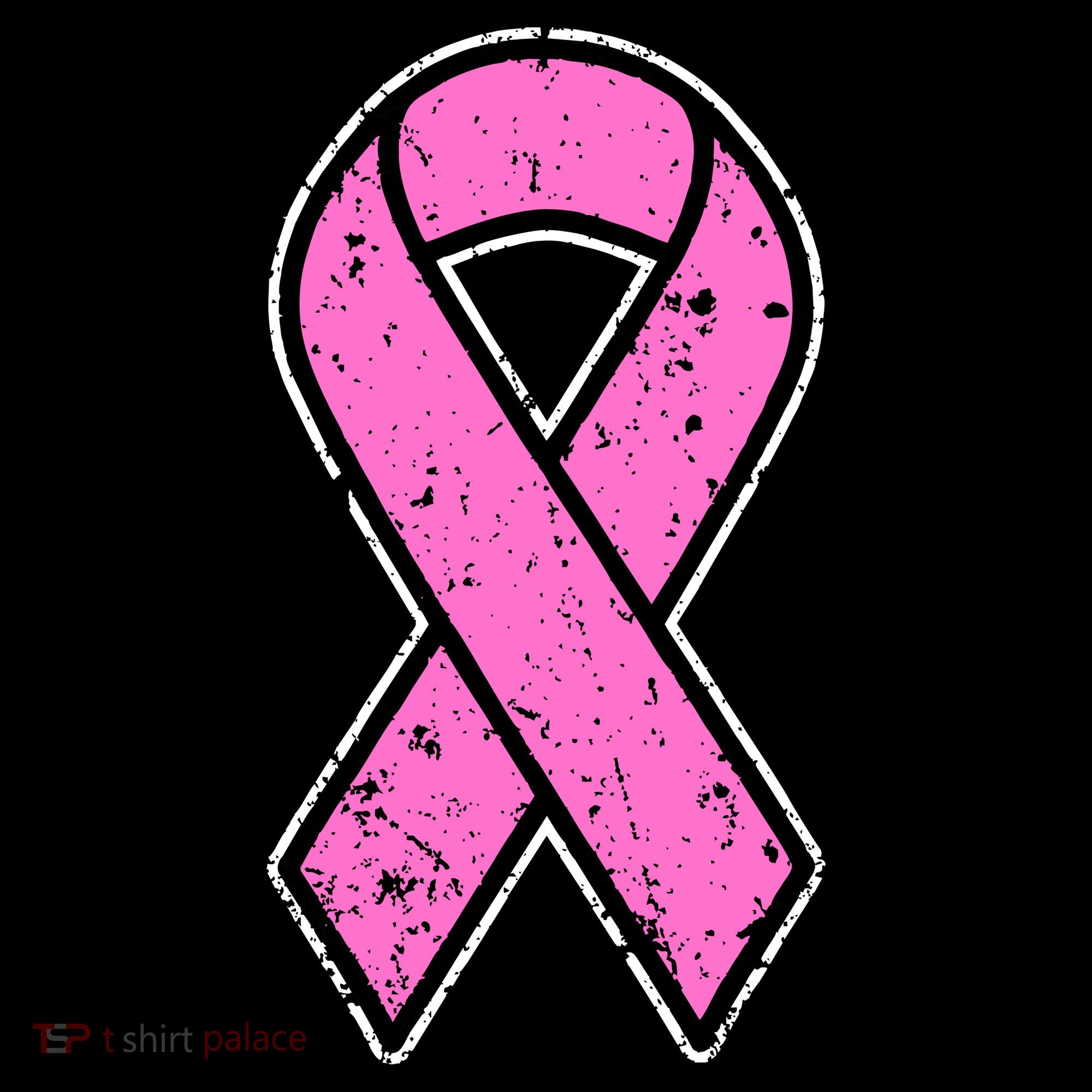 Distressed Breast Cancer Awareness Pink Ribbon Women's Tank Top