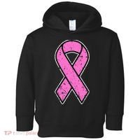 Distressed Breast Cancer Awareness Pink Ribbon Toddler Hoodie thumb 0
