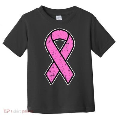 Distressed Breast Cancer Awareness Pink Ribbon Toddler T-Shirt