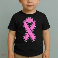 Distressed Breast Cancer Awareness Pink Ribbon Toddler T-Shirt thumb 2