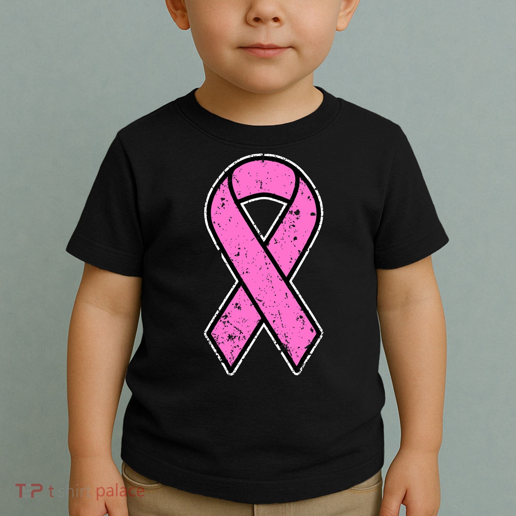 Distressed Breast Cancer Awareness Pink Ribbon Toddler T-Shirt
