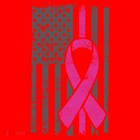 Distressed Breast Cancer Ribbon Flag Santa Hat thumb 1
