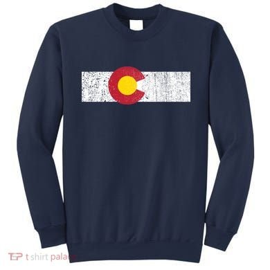Distressed Colorado State Flag Denver Co Patriotic Sweatshirt