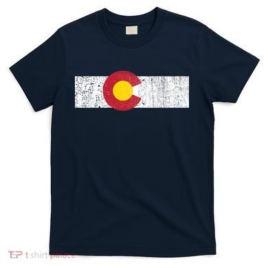 Distressed Colorado State Flag Denver Co Patriotic T-Shirt