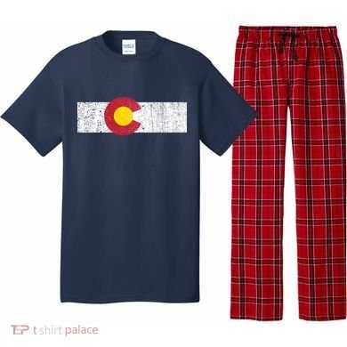 Distressed Colorado State Flag Denver Co Patriotic Pajama Set
