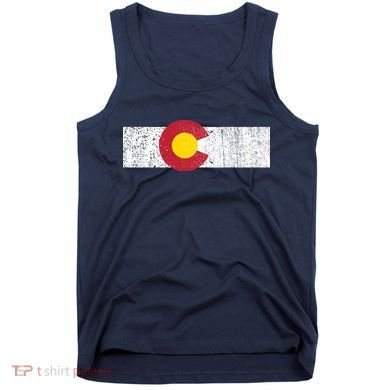 Distressed Colorado State Flag Denver Co Patriotic Tank Top