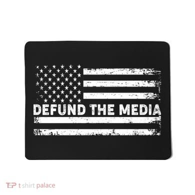 Distressed Defund The Media American Flag Mousepad