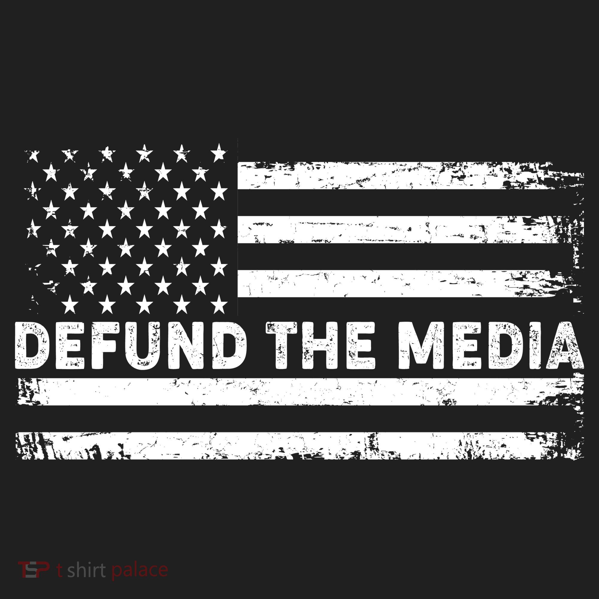 Distressed Defund The Media American Flag Hat