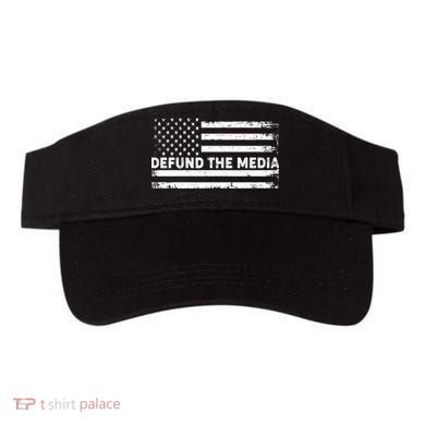 Distressed Defund The Media American Flag Visor