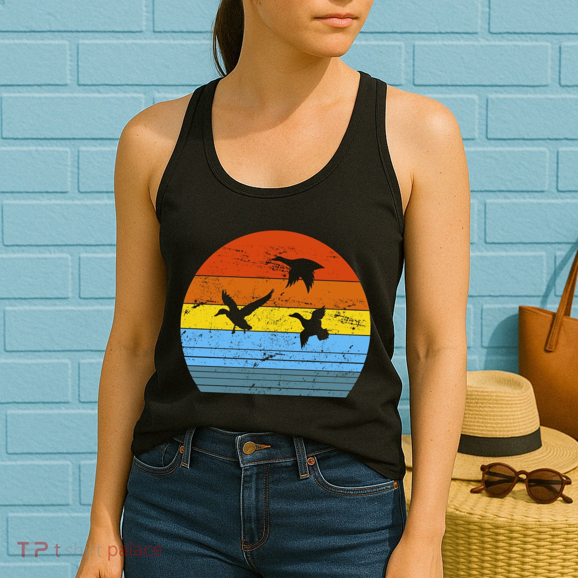 Distressed Duck Hunting Women's Tank Top