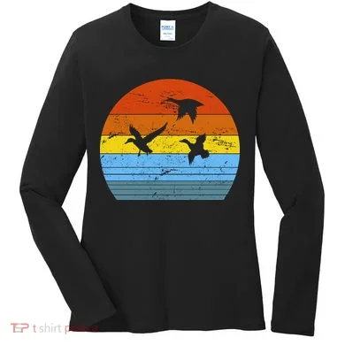 Distressed Duck Hunting Women's Long Sleeve Shirt