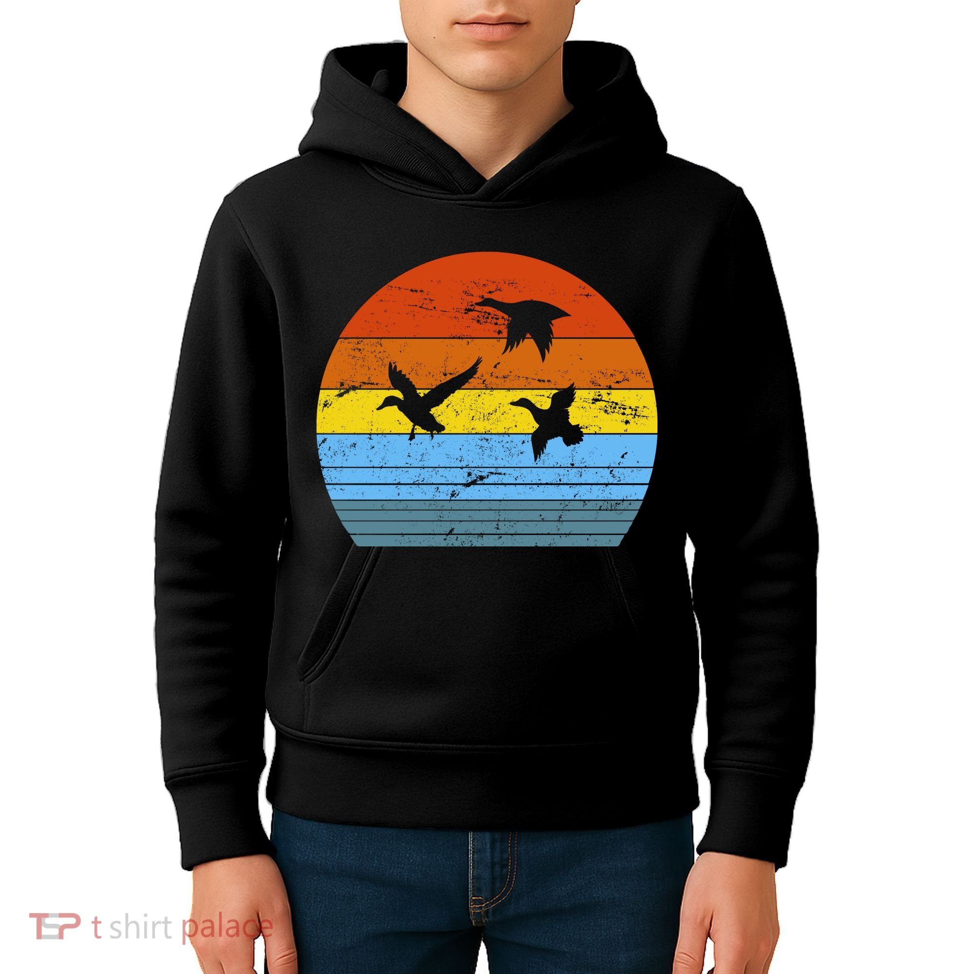 Distressed Duck Hunting Kids Hoodie